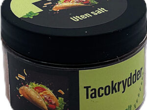 Tacokrydder uten salt på plastboks