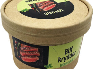 Biffkrydder uten salt pakket i pappboks