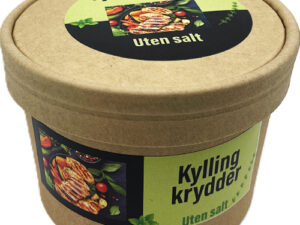 Kyllingkrydder uten salt på pappboks