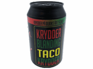 Taco krydderblandingen på ølboks
