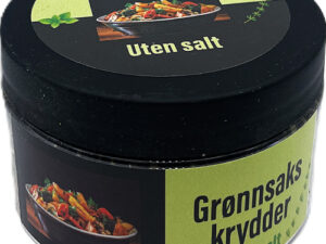 Grønnsakskrydder uten salt på plastboks