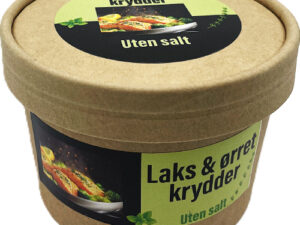 Laks og ørretkrydder uten salt på pappboks