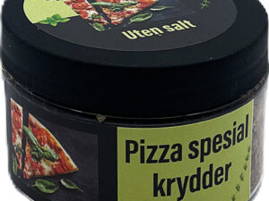 Pizza spesialkrydder uten salt på plastboks