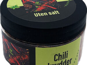 Chilikrydder uten salt på plastboks